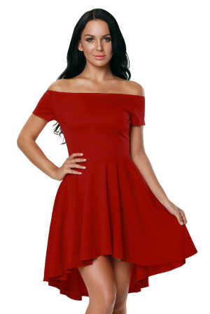 Hot Red All The Rage Skater Dress 2eca9