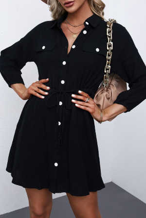 Black Tunic Shirt Dress f677f